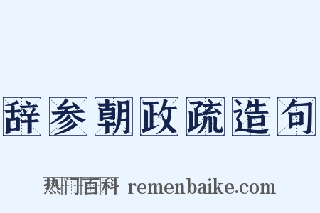 辞参朝政疏造句是什么意思的图片